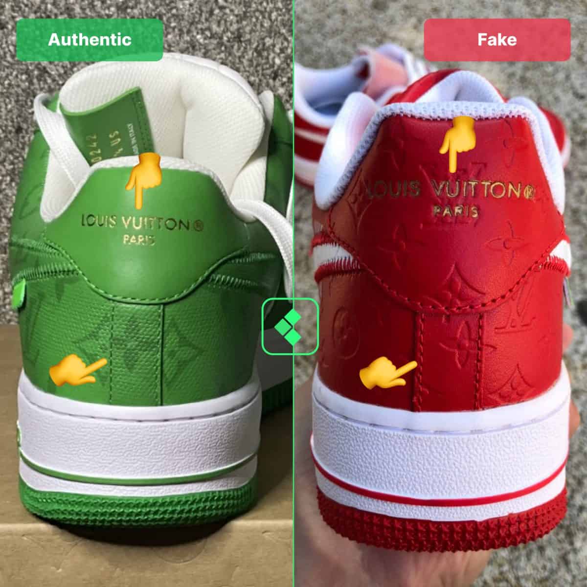 How to Spot Fake Red Louis Vuitton Sneakers: Real vs. Fake Guide!
