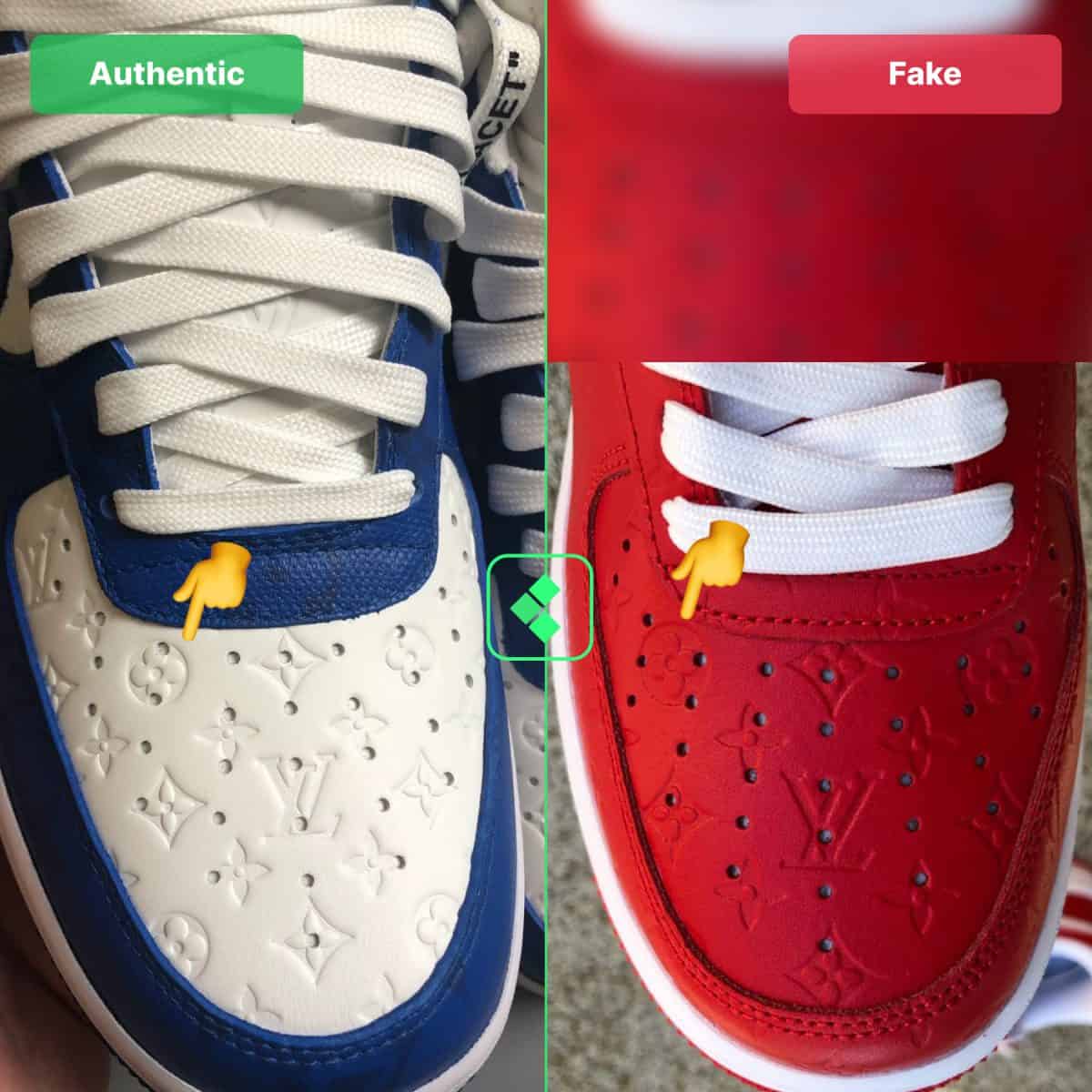How to Spot Fake Red Louis Vuitton Sneakers: Real vs. Fake Guide!